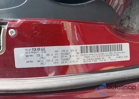 2018 Dodge Grand Caravan Gt из США, поврежденный, VIN 2C4RDGEG4JR335604